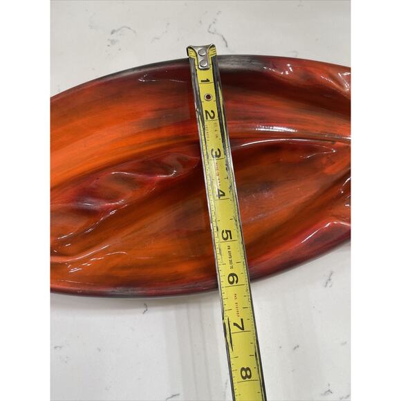 Vintage 70’s Retro Mid-Century Ceramic Leaf Signed Joyce Dated - Picture 10 of 12